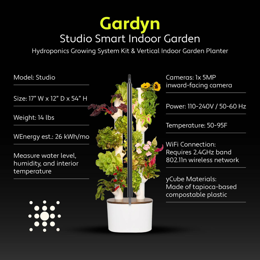 Gardyn Studio Hydroponic Growing System & Vertical Garden Planter