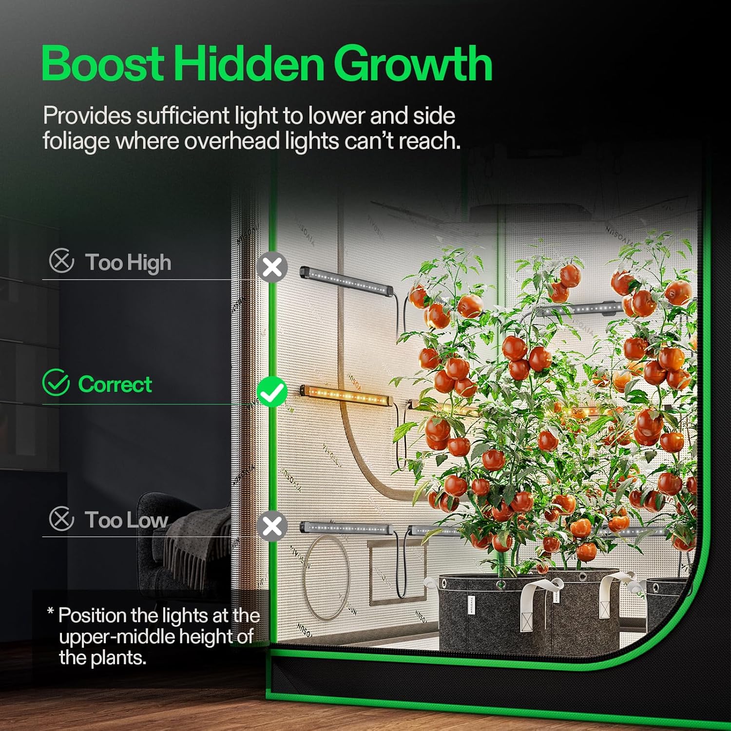 VIVOSUN Lumaray 16" (8-Bar) LED Grow Light Bars