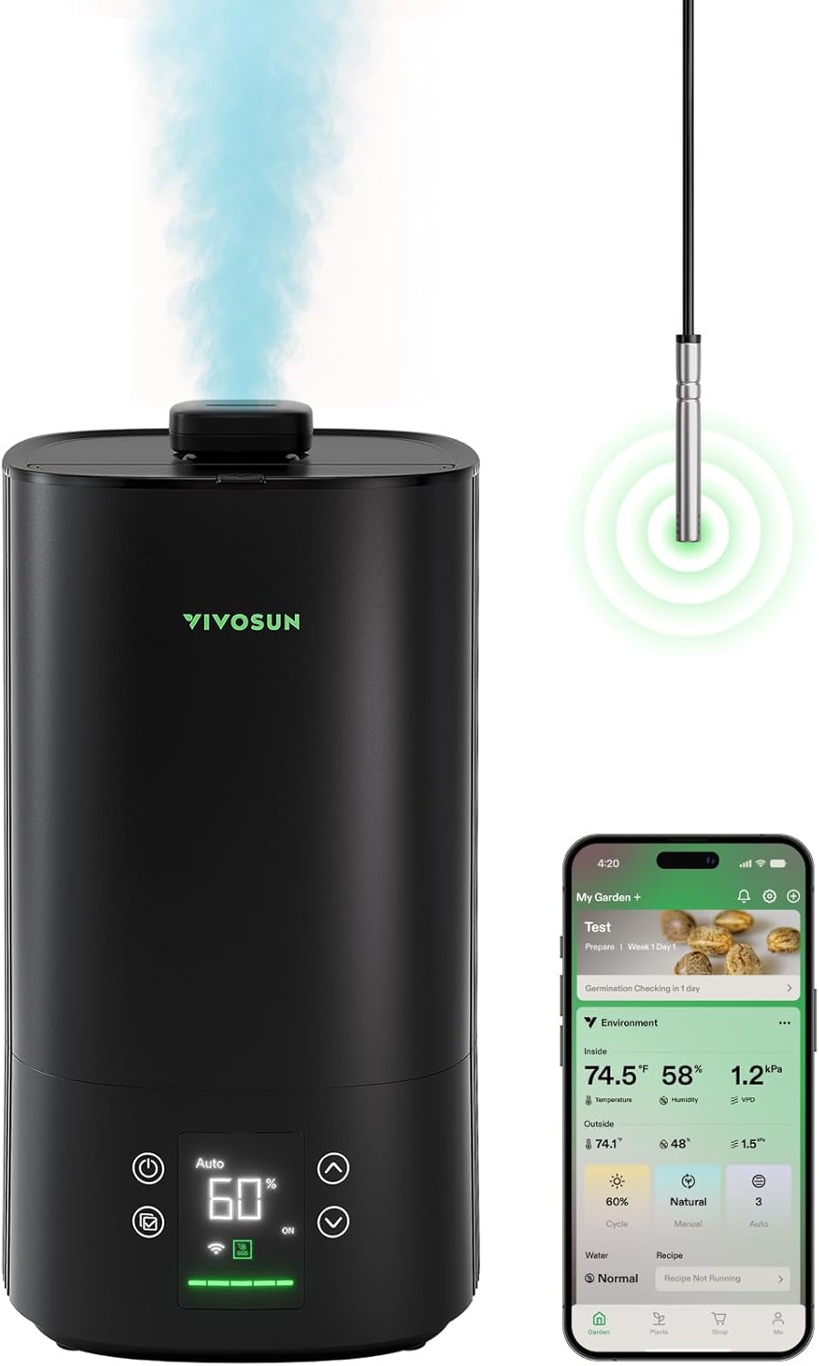 VIVOSUN AeroStream H05 Intelligent Wi-Fi Humidifier