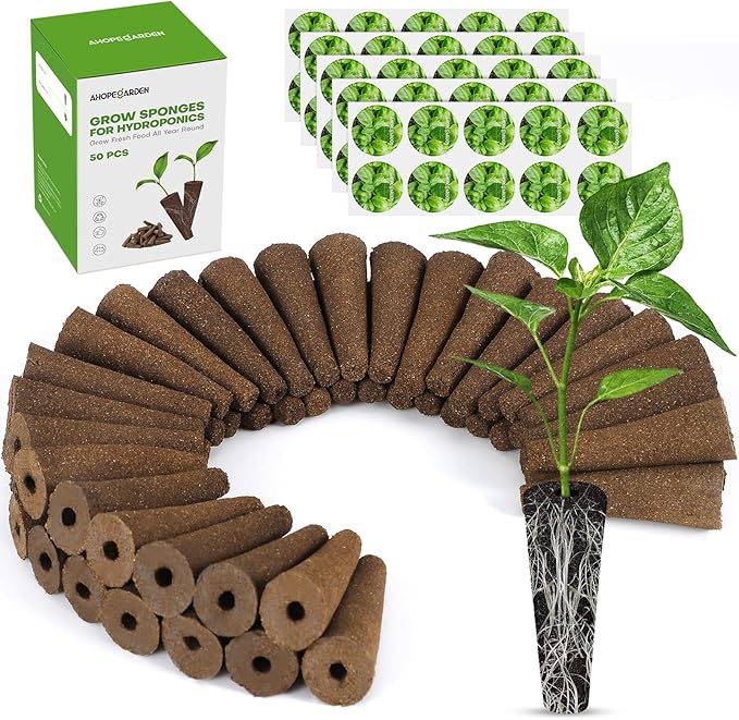 Ahopegarden 50pcs Hydroponic Pods Kit