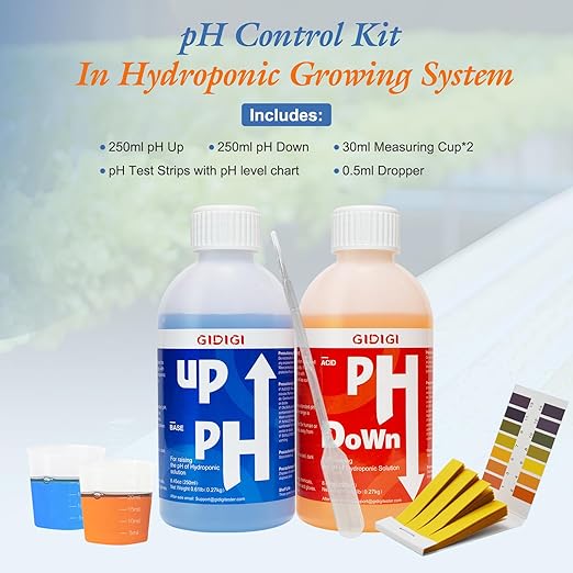 Hydroponics pH Up Down Solution pH Control Kit