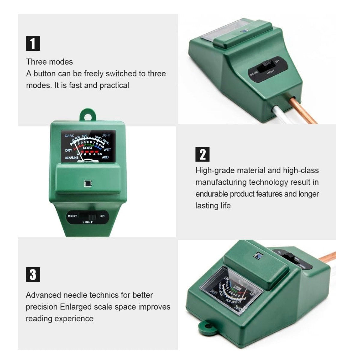 Soil pH Meter & Moisture Sensor