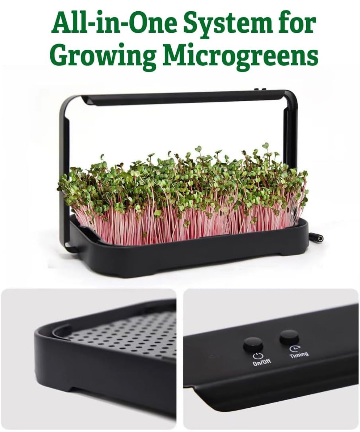 Microgreens Planting Tray with LED Light